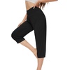 image:imageWiWi Viscose from Bamboo Womens Capri Pajama Pants Lounge Casual Bottoms Cute Capris SXXLBlack