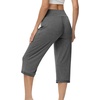 image:imageWiWi Viscose from Bamboo Womens Capri Pajama Pants Lounge Casual Bottoms Cute Capris SXXLCharcoal Heather
