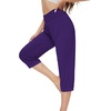 image:imageWiWi Viscose from Bamboo Womens Capri Pajama Pants Lounge Casual Bottoms Cute Capris SXXLDark Purple
