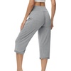 image:imageWiWi Viscose from Bamboo Womens Capri Pajama Pants Lounge Casual Bottoms Cute Capris SXXLHeather Grey