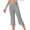 image:imageWiWi Viscose from Bamboo Womens Capri Pajama Pants Lounge Casual Bottoms Cute Capris SXXLHeather Grey