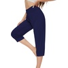image:imageWiWi Viscose from Bamboo Womens Capri Pajama Pants Lounge Casual Bottoms Cute Capris SXXLNavy