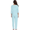 image:imageWiWi Viscose from Bamboo Womens Cute Pajamas Set 34 Sleeve Vneck Sets Moisture Pjs SXXLAqua