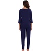 image:imageWiWi Viscose from Bamboo Womens Cute Pajamas Set 34 Sleeve Vneck Sets Moisture Pjs SXXLNavy