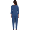 image:imageWiWi Viscose from Bamboo Womens Cute Pajamas Set 34 Sleeve Vneck Sets Moisture Pjs SXXLPrussian Blue