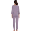 image:imageWiWi Viscose from Bamboo Womens Cute Pajamas Set 34 Sleeve Vneck Sets Moisture Pjs SXXLViolet