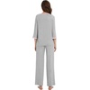 image:imageWiWi Viscose from Bamboo Womens Pajamas Set Super Soft 34 Sleeve Tops and Pants Sleepwear Cooling Pjs with Pockets SXXLLight Heather Grey
