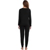 image:imageWiWi Womens 2 Piece Bamboo from Viscose Pajama Set Long Sleeve Top Jogger Pants Loungewear Pjs Sets SXXLBlack