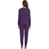 image:imageWiWi Womens 2 Piece Bamboo from Viscose Pajama Set Long Sleeve Top Jogger Pants Loungewear Pjs Sets SXXLDark Purple