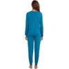 image:imageWiWi Womens 2 Piece Bamboo from Viscose Pajama Set Long Sleeve Top Jogger Pants Loungewear Pjs Sets SXXLTeal Blue