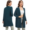 image:imageWiWi Womens Cardigan Bamboo Viscose Open Front Sweater Lightweight Knit Long Duster Coat with Pockets SXXLDeep Teal