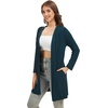 image:imageWiWi Womens Cardigan Bamboo Viscose Open Front Sweater Lightweight Knit Long Duster Coat with Pockets SXXLDeep Teal