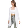 image:imageWiWi Womens Cardigan Bamboo Viscose Open Front Sweater Lightweight Knit Long Duster Coat with Pockets SXXLRaw White