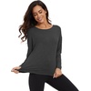 image:imageWiWi Womens Long Sleeve Shirts Pullover Tops Base Layer Slim Fit Viscose from Bamboo Tunic SXXLCharcoal Heather