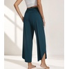 image:imageWiWi Womens Lounge Pants Wide Leg Yoga Bottoms Soft High Waist Sweatpants with Pockets Viscose from Bamboo SXXL Deep Teal Large