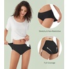 image:imageWiWi Womens Modal Briefs Mid Waist Brief Breathable Seamless Underwear Full Coverage Ladies Panties 4 Pack SXXLBlack4 Pack