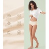 image:imageWiWi Womens Modal Briefs Mid Waist Brief Breathable Seamless Underwear Full Coverage Ladies Panties 4 Pack SXXLBlackBeige4 Pack