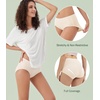 image:imageWiWi Womens Modal Briefs Mid Waist Brief Breathable Seamless Underwear Full Coverage Ladies Panties 4 Pack SXXLBlackBeige4 Pack