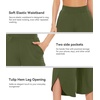 image:imageWiWi Womens Pajama Pants Viscose Bamboo Sleep Bottoms Super Soft Wide Leg Capri Pant Cooling Bottom with Pockets SXXLArmy Green