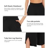 image:imageWiWi Womens Pajama Pants Viscose Bamboo Sleep Bottoms Super Soft Wide Leg Capri Pant Cooling Bottom with Pockets SXXLBlack