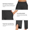 image:imageWiWi Womens Pajama Pants Viscose Bamboo Sleep Bottoms Super Soft Wide Leg Capri Pant Cooling Bottom with Pockets SXXLCharcoal Heather