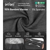 image:imageWiWi Womens Pajama Pants Viscose Bamboo Sleep Bottoms Super Soft Wide Leg Capri Pant Cooling Bottom with Pockets SXXLCharcoal Heather