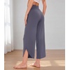 image:imageWiWi Womens Pajama Pants Viscose Bamboo Sleep Bottoms Super Soft Wide Leg Capri Pant Cooling Bottom with Pockets SXXLDark Grey