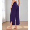image:imageWiWi Womens Pajama Pants Viscose Bamboo Sleep Bottoms Super Soft Wide Leg Capri Pant Cooling Bottom with Pockets SXXLDark Purple