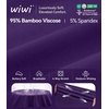 image:imageWiWi Womens Pajama Pants Viscose Bamboo Sleep Bottoms Super Soft Wide Leg Capri Pant Cooling Bottom with Pockets SXXLDark Purple