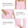 image:imageWiWi Womens Pajama Pants Viscose Bamboo Sleep Bottoms Super Soft Wide Leg Capri Pant Cooling Bottom with Pockets SXXLPink