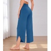 image:imageWiWi Womens Pajama Pants Viscose Bamboo Sleep Bottoms Super Soft Wide Leg Capri Pant Cooling Bottom with Pockets SXXLPrussian Blue
