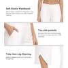image:imageWiWi Womens Pajama Pants Viscose Bamboo Sleep Bottoms Super Soft Wide Leg Capri Pant Cooling Bottom with Pockets SXXLRaw White