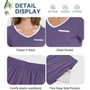 image:imageWiWi Womens Pajama Set Short Sleeve Top and Long Pants with Pockets Rayon Sleepwear Soft V Neck 2 Piece Pajamas SXXLLavender
