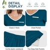 image:imageWiWi Womens Pajama Set Short Sleeve Top and Long Pants with Pockets Rayon Sleepwear Soft V Neck 2 Piece Pajamas SXXLPeacock Blue
