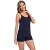 image:imageWiWi Womens Pajama Sets Viscose from Bamboo Shorts Pj Set Cooling Sleeveless 2 Piece Sleepwear SXXLAnavyWhite Dots