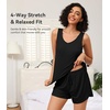 image:imageWiWi Womens Pajama Sets Viscose from Bamboo Shorts Pj Set Cooling Sleeveless 2 Piece Sleepwear SXXLBblack