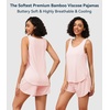 image:imageWiWi Womens Pajama Sets Viscose from Bamboo Shorts Pj Set Cooling Sleeveless 2 Piece Sleepwear SXXLBblush Pink