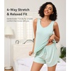 image:imageWiWi Womens Pajama Sets Viscose from Bamboo Shorts Pj Set Cooling Sleeveless 2 Piece Sleepwear SXXLBlight Green