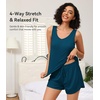 image:imageWiWi Womens Pajama Sets Viscose from Bamboo Shorts Pj Set Cooling Sleeveless 2 Piece Sleepwear SXXLBpeacock Blue