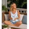 image:imageWiWi Womens Pajama Sets Viscose from Bamboo Shorts Pj Set Cooling Sleeveless 2 Piece Sleepwear SXXLBwhite Floral