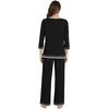 image:imageWiWi Womens Pajamas Set Loungewear Bamboo from Viscose 34 Sleeve Tops and Soft Pants Set with Pocket SXXLBlack