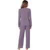 image:imageWiWi Womens Pajamas Set Soft Long Sleeve Tops and Pants Viscose from Bamboo Sleepwear Lightweight Pj Loungewear SXXLBviolet