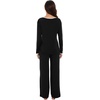 image:imageWiWi Womens Pajamas Set Soft Long Sleeve Tops and Pants Viscose from Bamboo Sleepwear Lightweight Pj Loungewear SXXLDblack