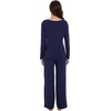 image:imageWiWi Womens Pajamas Set Soft Long Sleeve Tops and Pants Viscose from Bamboo Sleepwear Lightweight Pj Loungewear SXXLDnavy