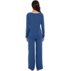 image:imageWiWi Womens Pajamas Set Soft Long Sleeve Tops and Pants Viscose from Bamboo Sleepwear Lightweight Pj Loungewear SXXLDprussian Blue