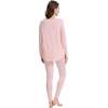 image:imageWiWi Womens Pajamas Set Super Soft Lounge Set Viscose from Bamboo Sleepwear Cooling Long Sleeve Top Leggings Pjs SXXLCream Pink