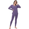 image:imageWiWi Womens Pajamas Set Super Soft Lounge Set Viscose from Bamboo Sleepwear Cooling Long Sleeve Top Leggings Pjs SXXLLavender