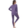 image:imageWiWi Womens Pajamas Set Super Soft Lounge Set Viscose from Bamboo Sleepwear Cooling Long Sleeve Top Leggings Pjs SXXLLavender