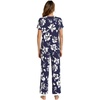 image:imageWiWi Womens Short Sleeve Pajama Sets Viscose from Bamboo Sleepwear Ladies Soft Loungewear Set Pjs with Pockets SXXLNavy Floral