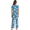 image:imageWiWi Womens Short Sleeve Pajama Sets Viscose from Bamboo Sleepwear Ladies Soft Loungewear Set Pjs with Pockets SXXLTeal BluePeony